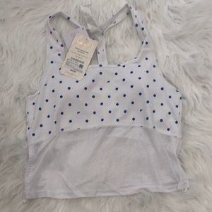 FABLETICS WHITE CROP TOP